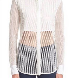 Blue Rag & Bone mesh blouse